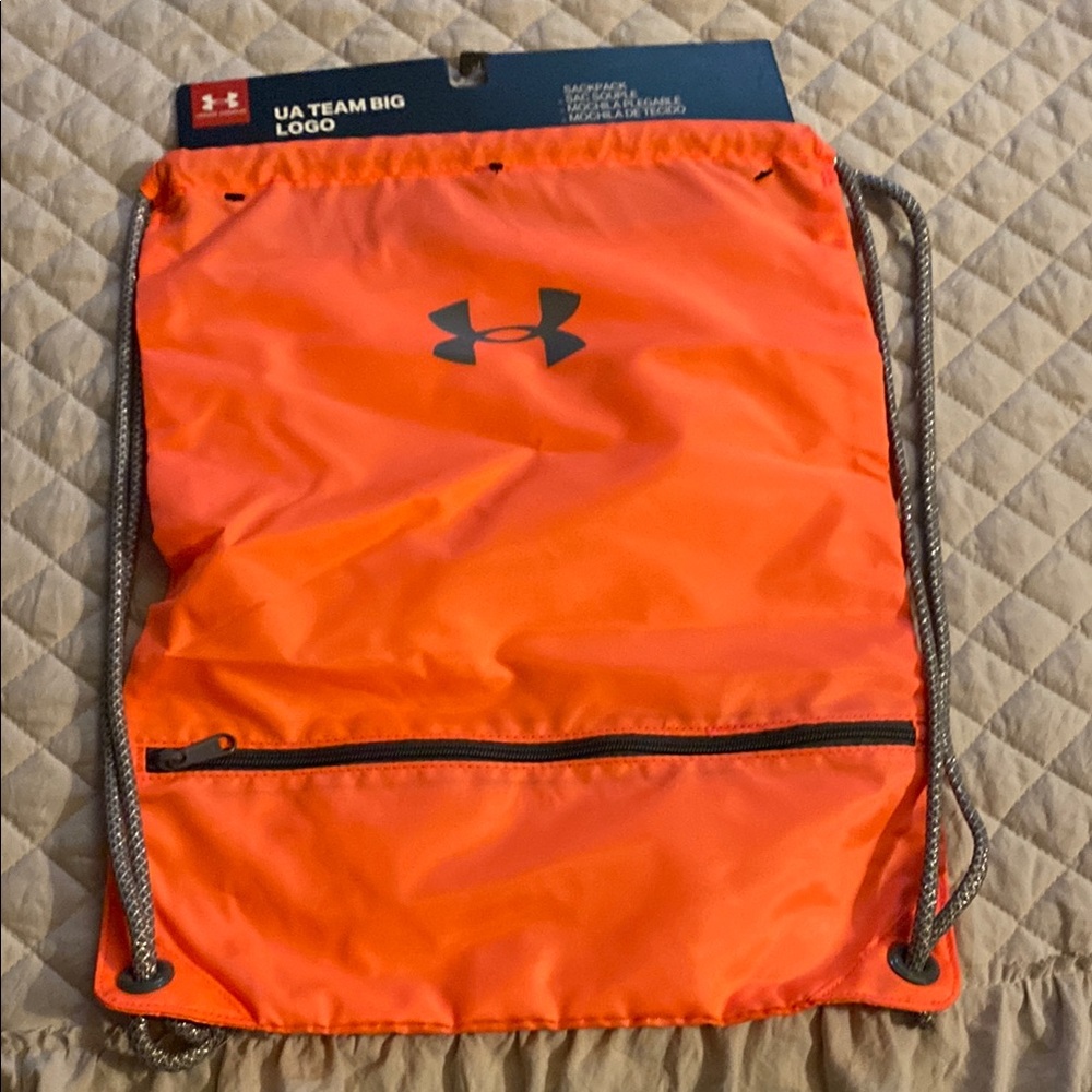 Under Armour Orange Backpack Lightweight and Water-Resistant